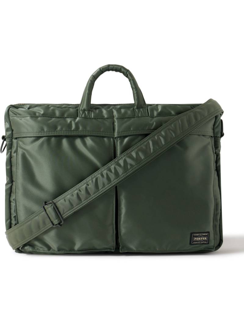 Porter-Yoshida and Co - Tanker 2Way Nylon-Twill Briefcase - Men - Green von Porter-Yoshida and Co