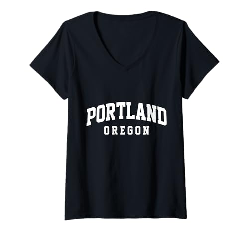 Damen Portland, Oregon T-Shirt mit V-Ausschnitt Damen Portland, Oregon T-Shirt mit V-Ausschnitt von Portland Oregon - Apparel & Gifts