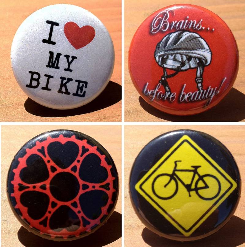 Fahrrad 4Er Set - Buttons Oder Magnete von PortlandButtonWorks