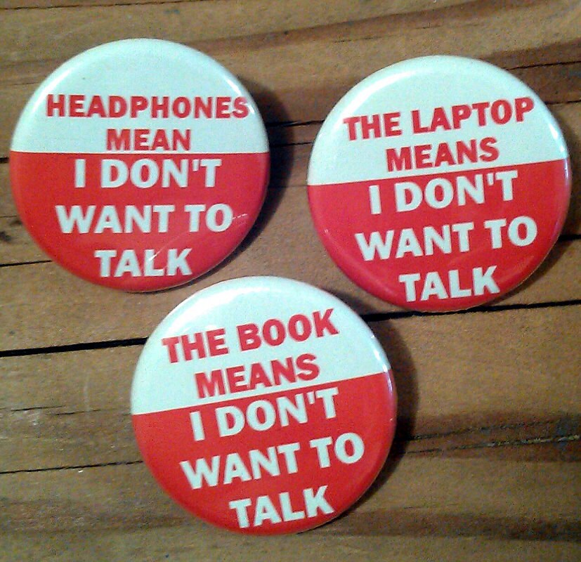 Leave Me Alone in Public I Don't Want To Talk 3Er Set - Knöpfe Oder Magnete Leave Me Alone in Public I Don't Want To Talk 3Er Set - Knöpfe Oder Magnete von PortlandButtonWorks