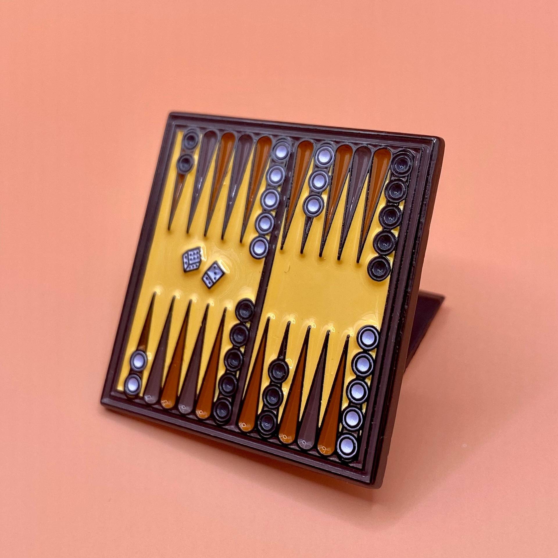 Backgammon Brett Emaille Pin von PortlandPins