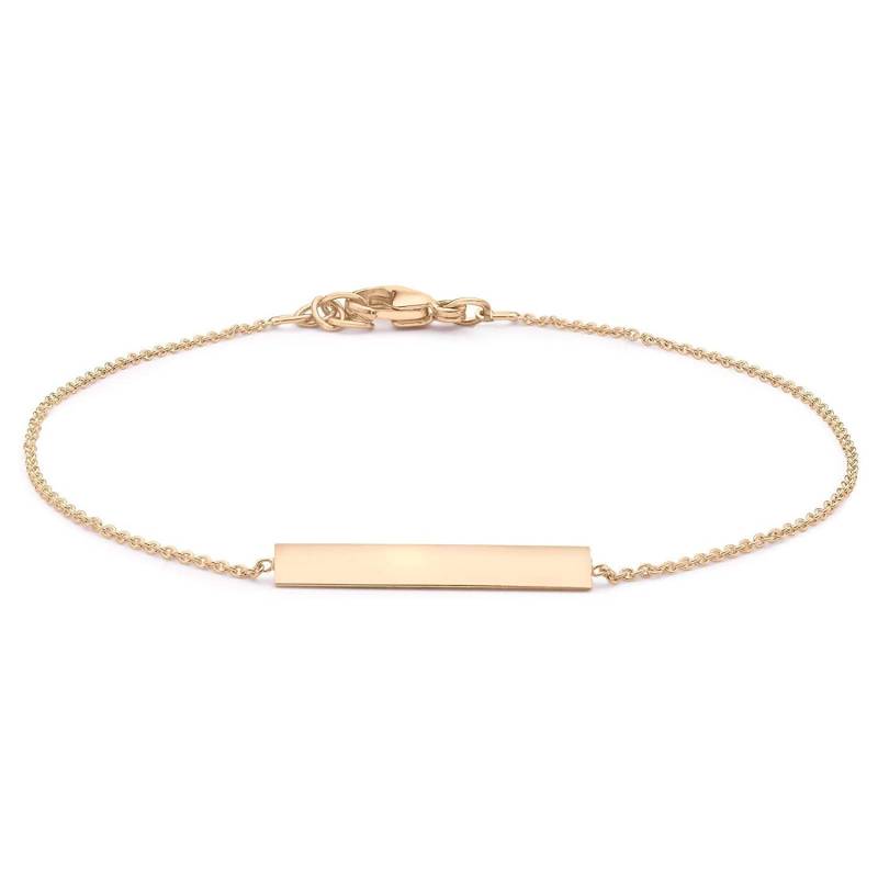 14K Solid Gold Name Bar Armband Personalisierte Oder Silber Custom Graviert Mit Jedem Namen Bester Freund Brautjungfer Hochzeitsgeschenk von PortoFineJewelry