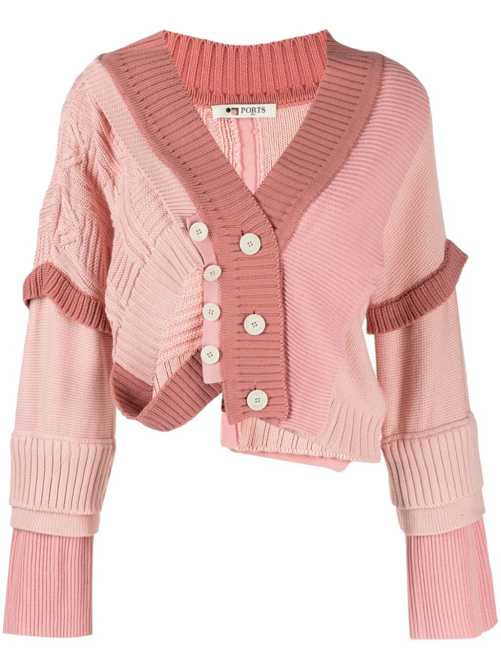 Ports 1961 Asymmetrischer Cardigan - Rosa von Ports 1961