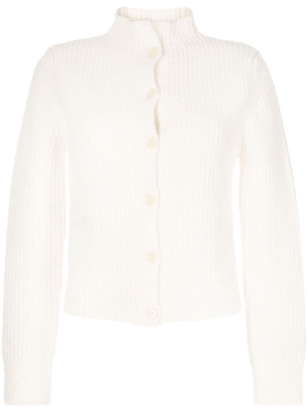 Ports 1961 Gerippter Cardigan mit Stehkragen - Nude von Ports 1961