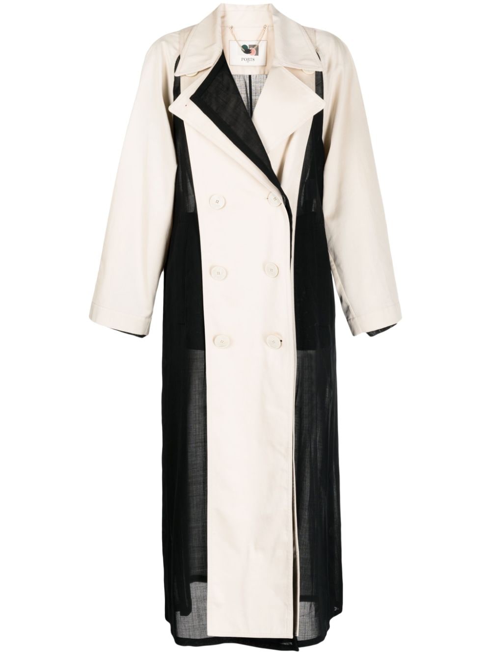 Ports 1961 Doppelreihiger Trenchcoat - Nude von Ports 1961