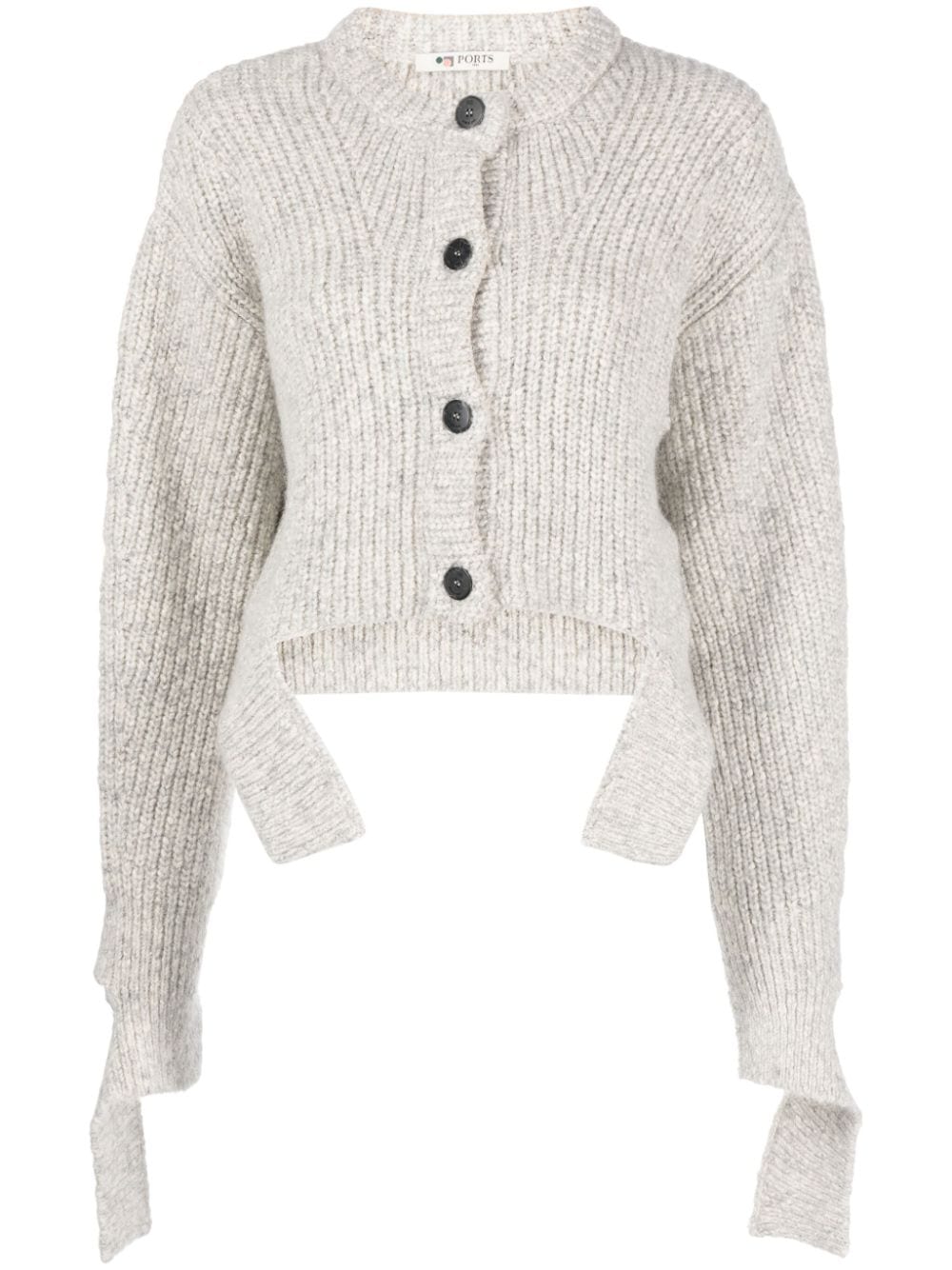 Ports 1961 Cardigan mit Logo - Nude von Ports 1961