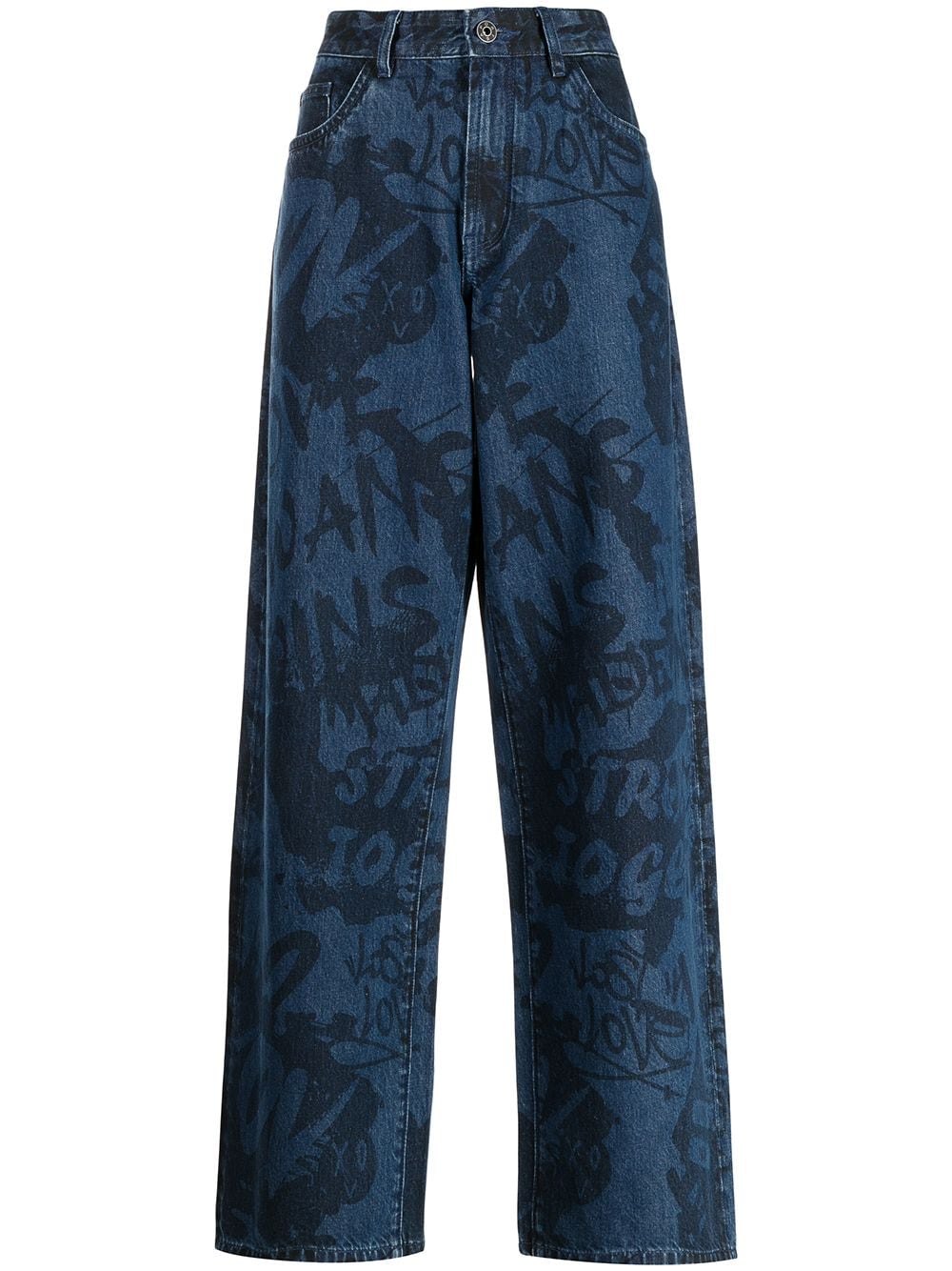 Ports V Jeans mit Graffiti-Print - Blau von Ports V