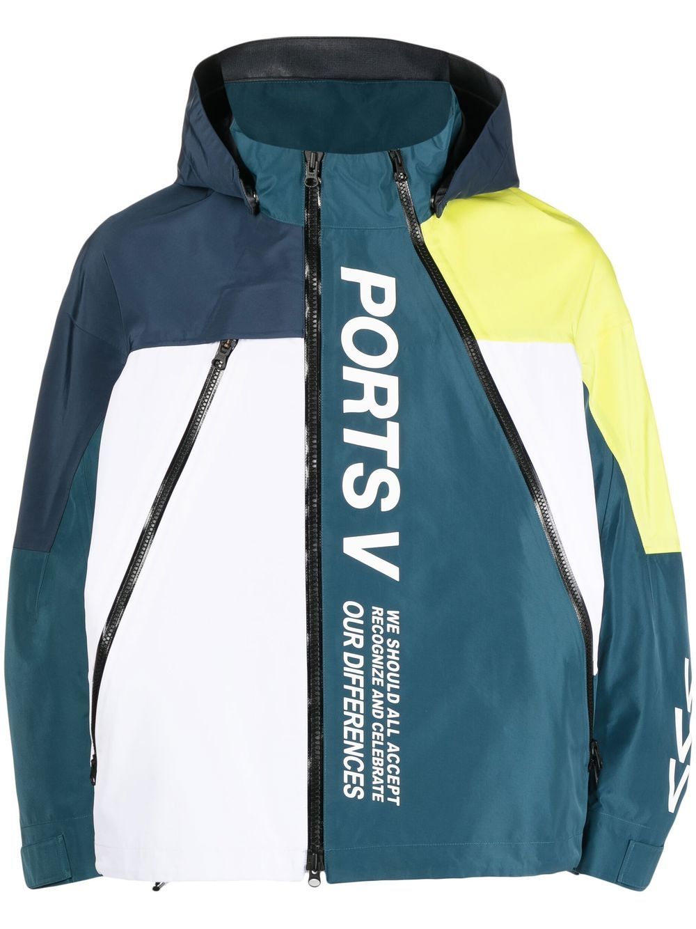 Ports V Kapuzenjacke mit Logo-Print - Blau von Ports V