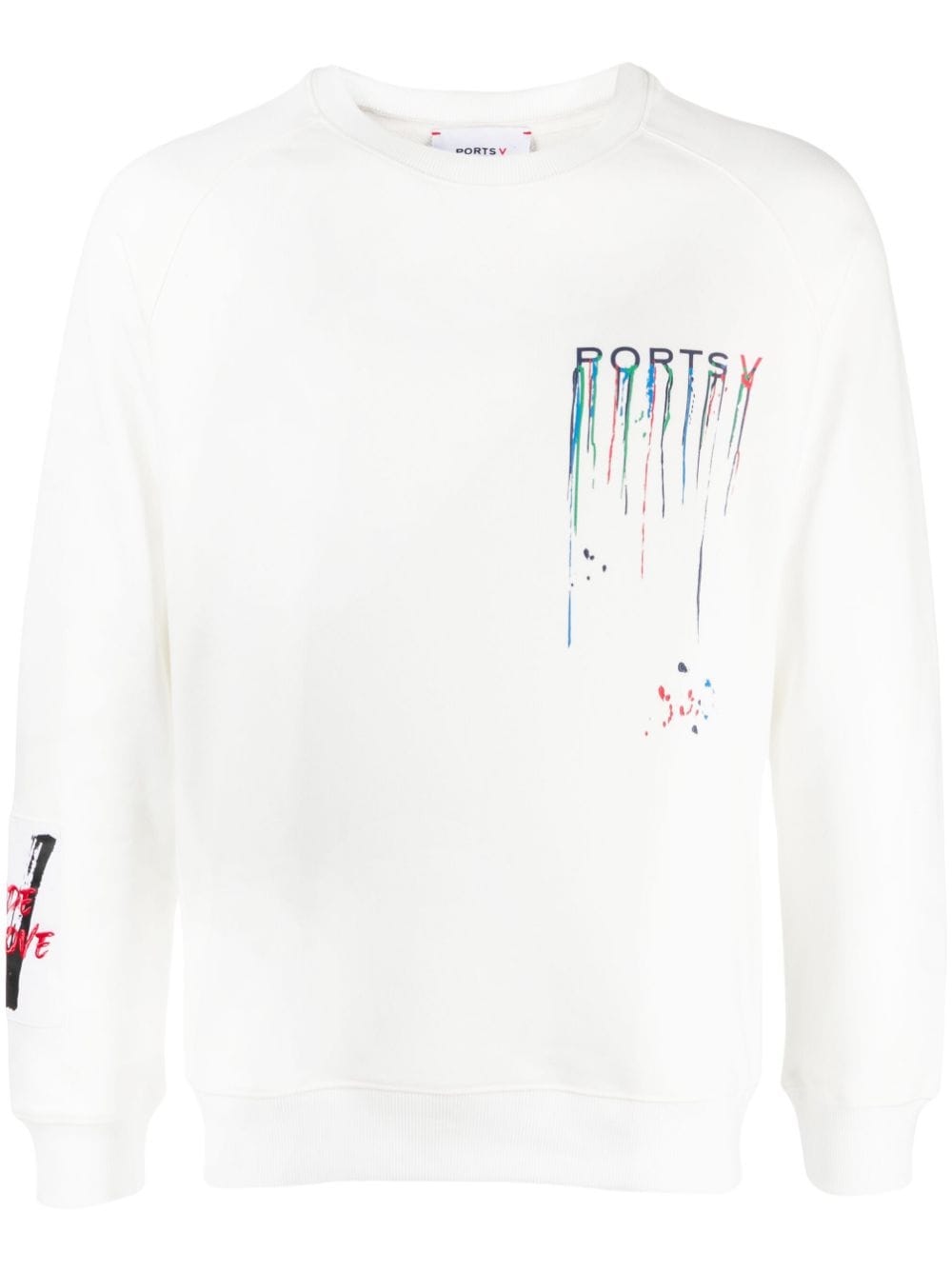 Ports V Sweatshirt mit Farbklecks-Print - Weiß von Ports V