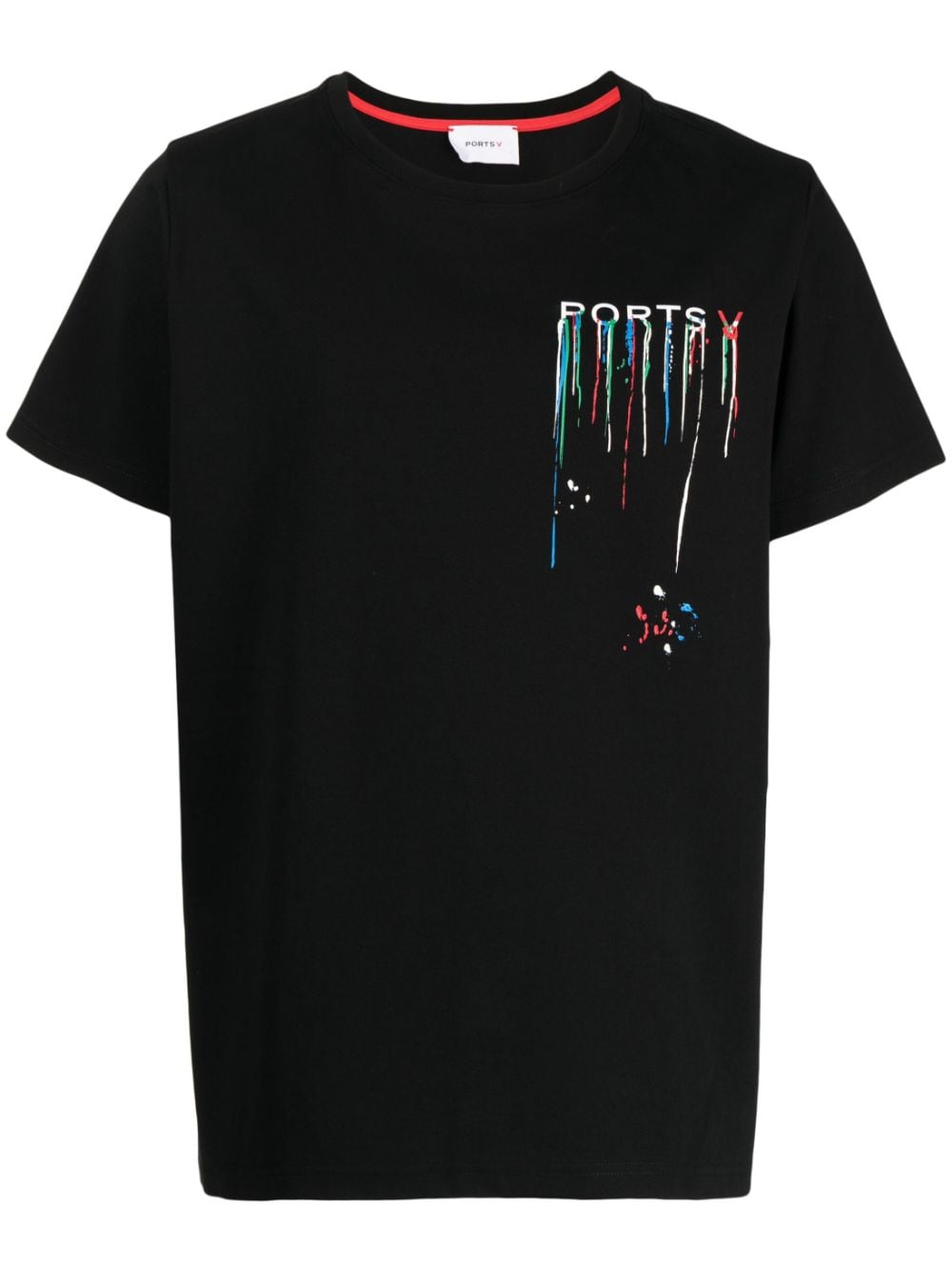 Ports V T-Shirt mit Farbklecks-Print - Schwarz von Ports V