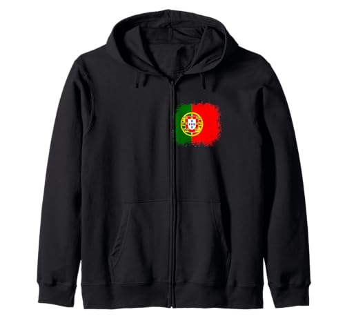Portugal Portugiesische Flagge Algarve Urlaub Männer Frauen Kinder Kapuzenjacke von Portugal Flag Portuguese Apparel