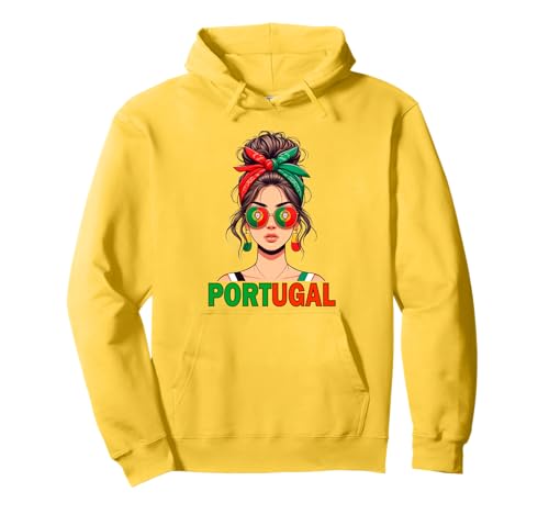 Portugal Mädchen Portugiesische Mädchen Frau Portugal Flagge Pullover Hoodie von Portugal Girl Woman Store