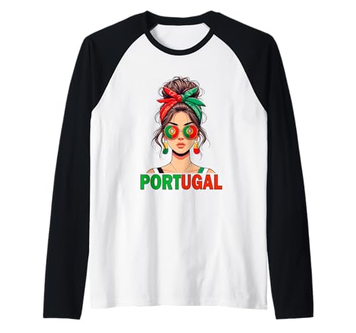 Portugal Mädchen Portugiesische Mädchen Frau Portugal Flagge Raglan von Portugal Girl Woman Store