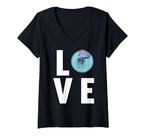 Damen Portugiesische Galeere T-Shirt mit V-Ausschnitt von Portugiesische Galeere Tier Shop