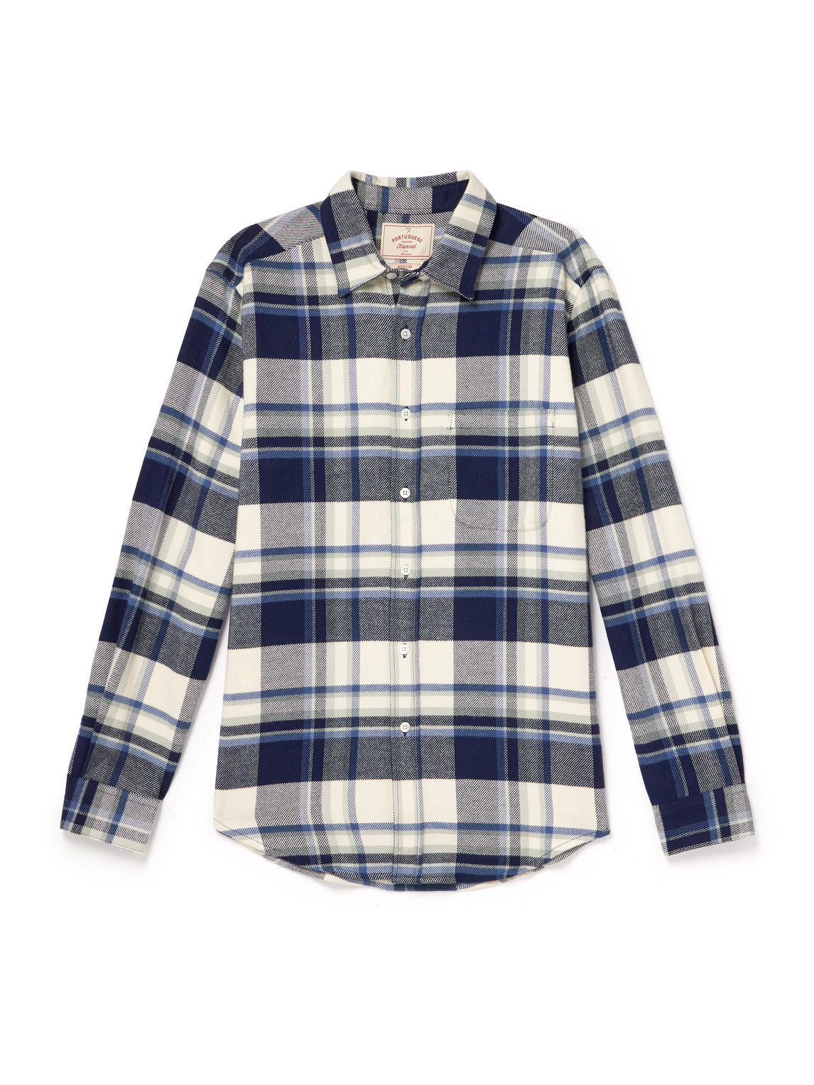 Portuguese Flannel - Beck Checked Organic Cotton Shirt - Men - Gray - S von Portuguese Flannel