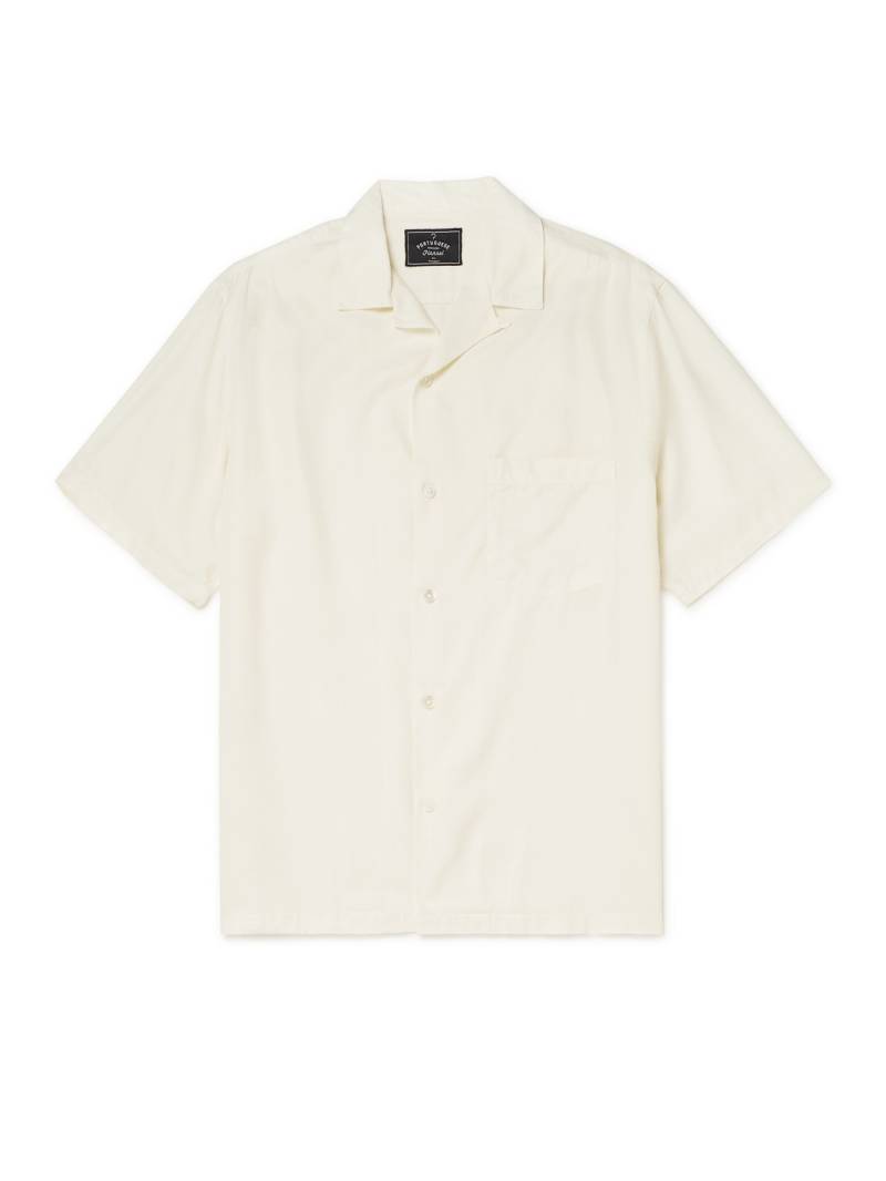 Portuguese Flannel - Camp-Collar TENCEL™ Lyocell Shirt - Men - Neutrals - S von Portuguese Flannel