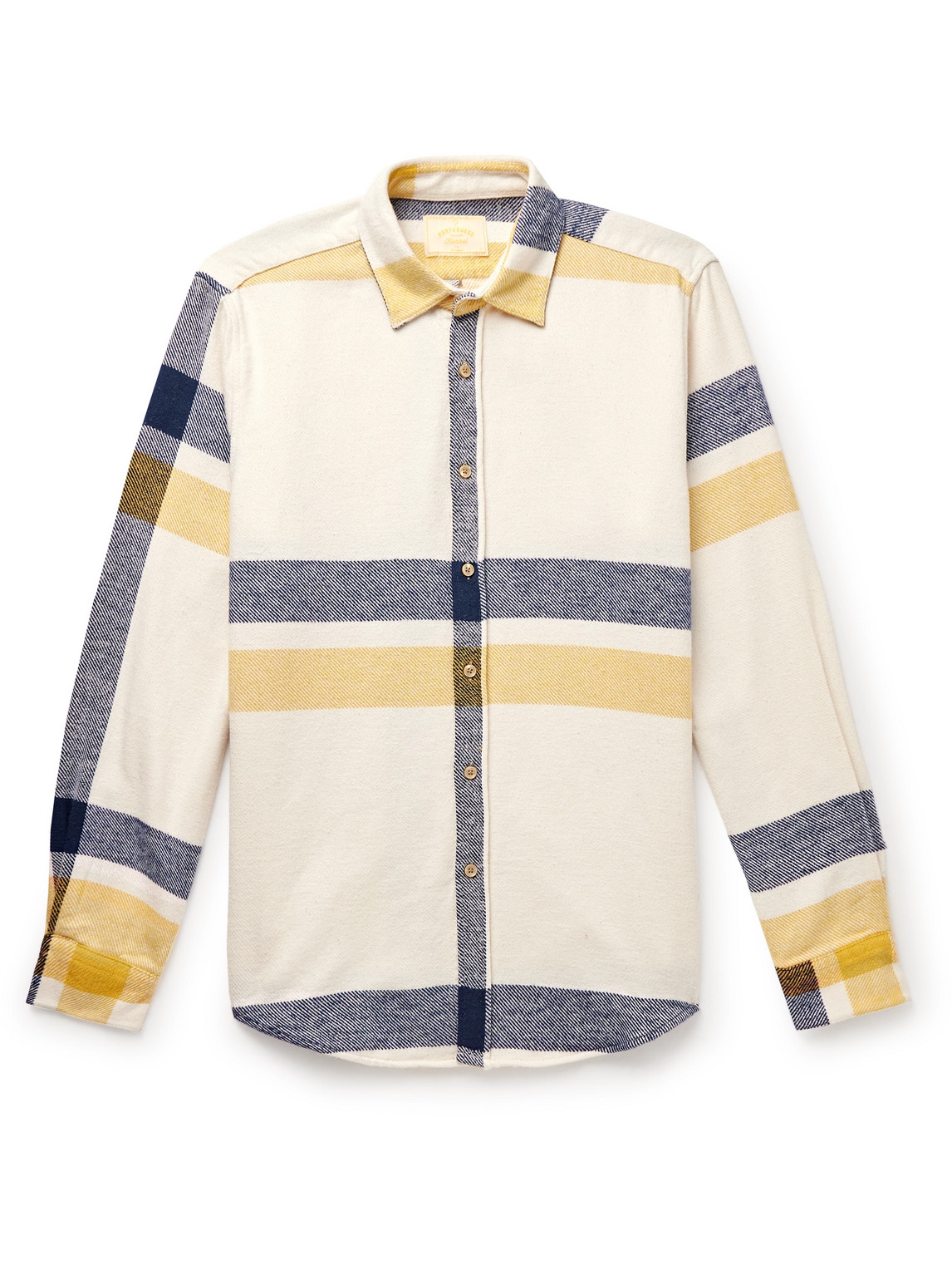 Portuguese Flannel - Checked Cotton-Flannel Shirt - Men - Neutrals - XXL von Portuguese Flannel