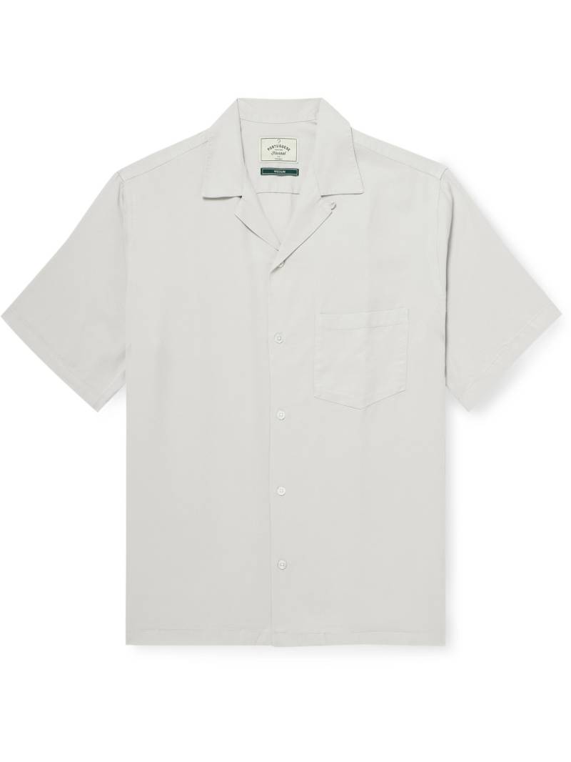 Portuguese Flannel - Dogtown Convertible-Collar TENCEL™ Lyocell Shirt - Men - Gray - L von Portuguese Flannel