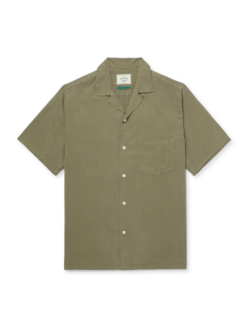 Portuguese Flannel - Dogtown Convertible-Collar TENCEL™ Lyocell Shirt - Men - Green - XS von Portuguese Flannel