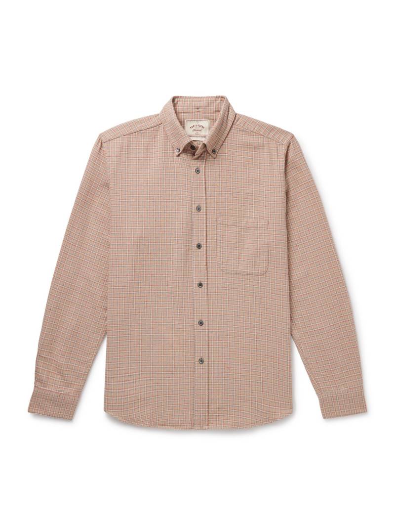 Portuguese Flannel - Estudo Button-Down Collar Checked Organic Cotton-Flannel Shirt - Men - Neutrals - M von Portuguese Flannel