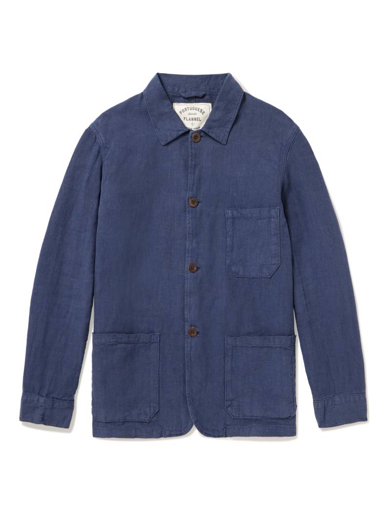 Portuguese Flannel - Labura Slim-Fit Linen Jacket - Men - Blue - XXL von Portuguese Flannel
