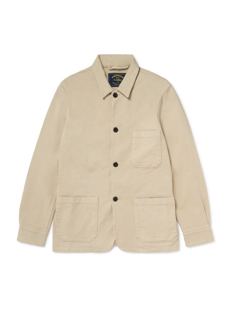 Portuguese Flannel - Labura Stretch-Cotton Twill Overshirt - Men - Neutrals - S von Portuguese Flannel