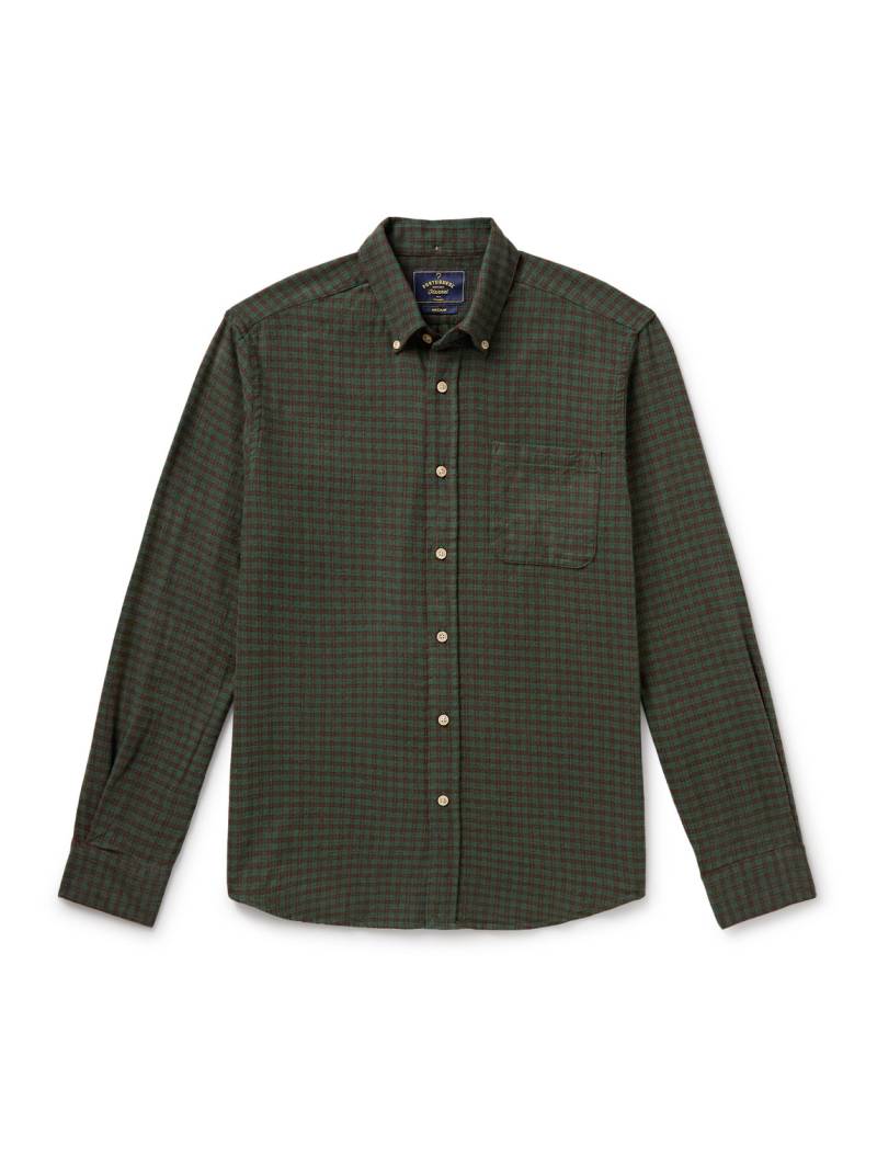 Portuguese Flannel - Lago Button-Down Collar Checked Cotton-Flannel Shirt - Men - Green - XXL von Portuguese Flannel