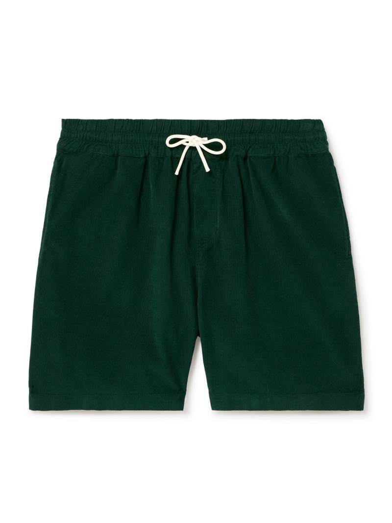 Portuguese Flannel - Straight-Leg Cotton-Corduroy Drawstring Shorts - Men - Green - XXL von Portuguese Flannel