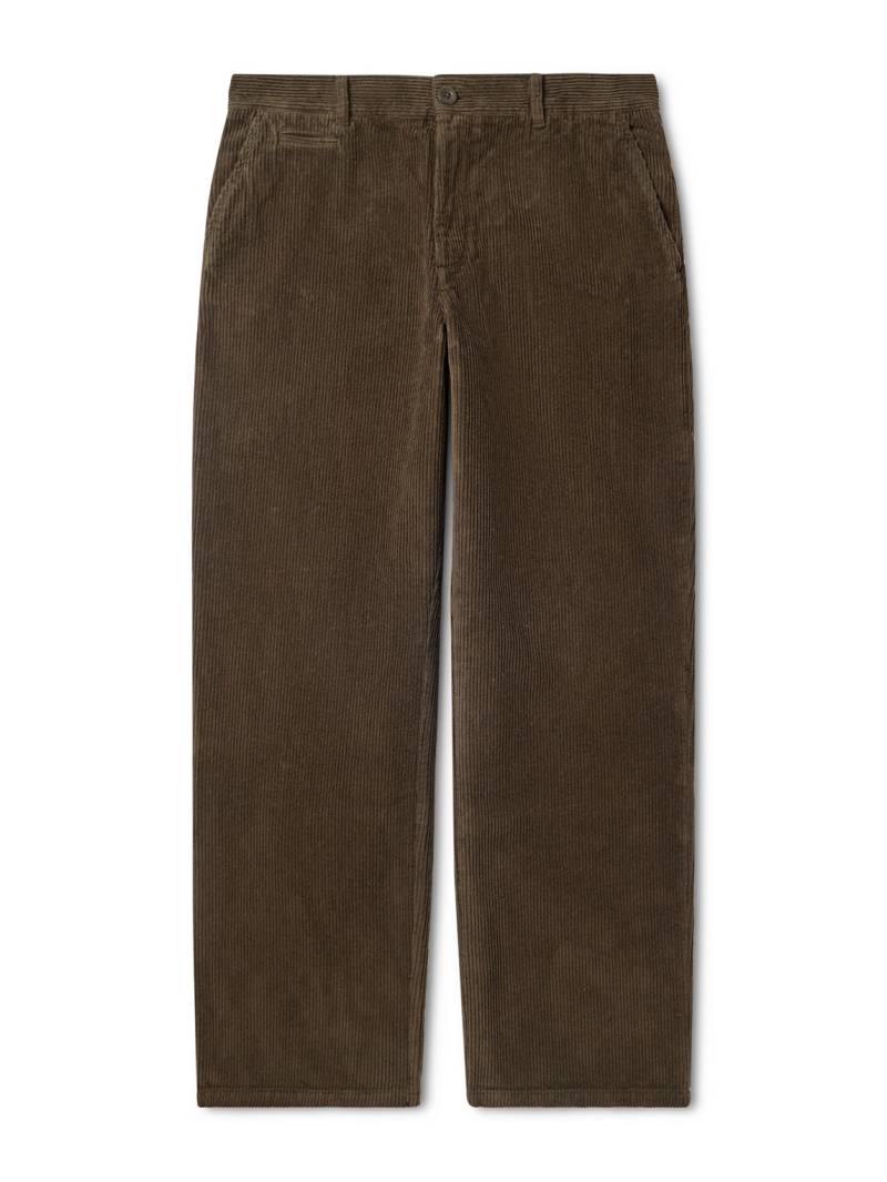 Portuguese Flannel - Straight-Leg Cotton-Corduroy Trousers - Men - Green - S von Portuguese Flannel