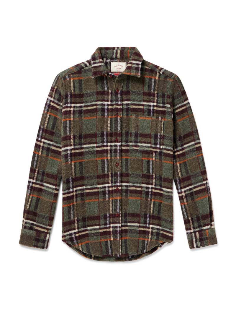 Portuguese Flannel - Virgo Checked Brushed-Wool Overshirt - Men - Brown - XXL von Portuguese Flannel