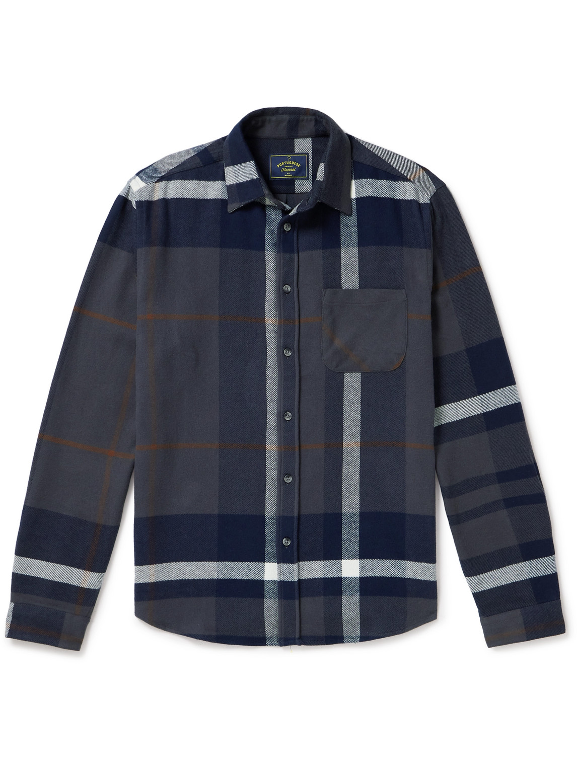 Portuguese Flannel - Viz Checked Organic Cotton-Flannel Shirt - Men - Blue - XS von Portuguese Flannel