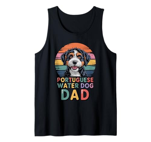 Herren Retro Portuguese Water Dog Dad Portie Tank Top Herren Retro Portuguese Water Dog Dad Portie Tank Top von Portuguese Water Dog Lover Gifts