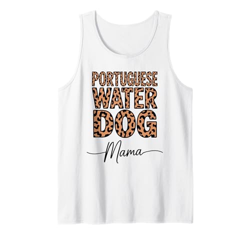 Leopardenmuster Portuguese Water Dog Mama Portie Tank Top Leopardenmuster Portuguese Water Dog Mama Portie Tank Top von Portuguese Water Dog Lover Gifts