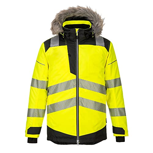 PW3 Hi-Vis Winter Parka Jacke PW369 gelb/schwarz XL von Portwest