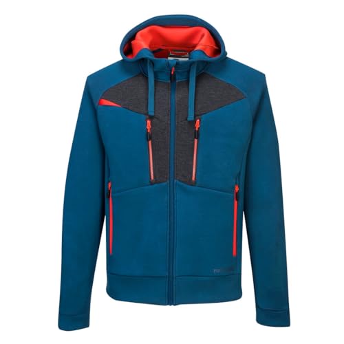 Portwest DX4 Kapuzenjacke mit Reißverschluss, Größe: L, Farbe: Metro Blau, DX472MBRL von Portwest