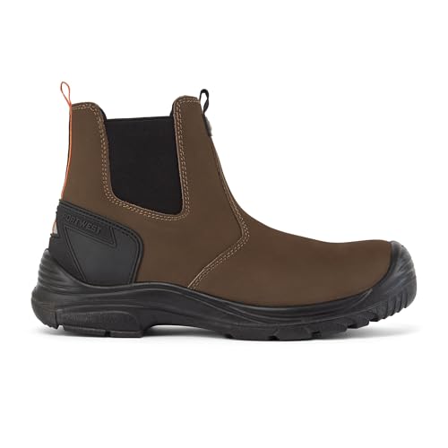 Portwest FV02 Steel Dealer Boot S7 Wasserdichte Stiefel aus Nubukleder, rutschfest, ölbeständig, Stahlkappe, Traktionszwischensohle, reflektierende Zunge, Sicherheitsschuhe, Braun schwarz, 42/43 EU Portwest FV02 Steel Dealer Boot S7 Wasserdichte Stiefel aus Nubukleder, rutschfest, ölbeständig, Stahlkappe, Traktionszwischensohle, reflektierende Zunge, Sicherheitsschuhe, Braun schwarz, 42/43 EU von Portwest