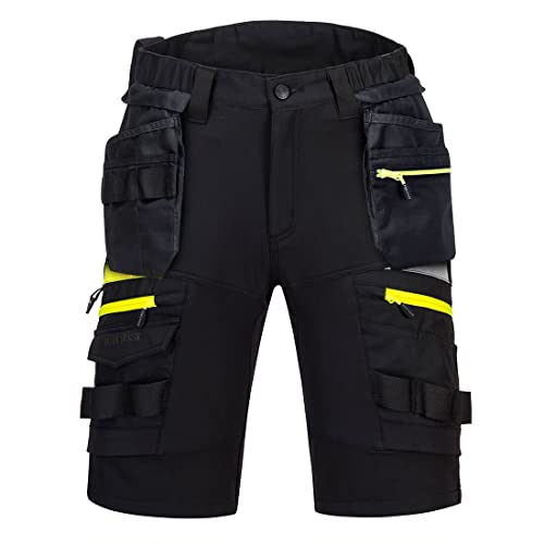 Portwest Herren Dx4 Holster, Farbe: Schwarz, Größe: 34, Dx444bkr34 Shorts, 42 (4er Pack) von Portwest