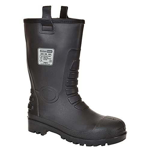 Portwest Herren Steelite Neptune Sicherheitsstiefel / Gummistiefel, wasserfest (47 EUR/12 UK) (Schwarz) von Portwest