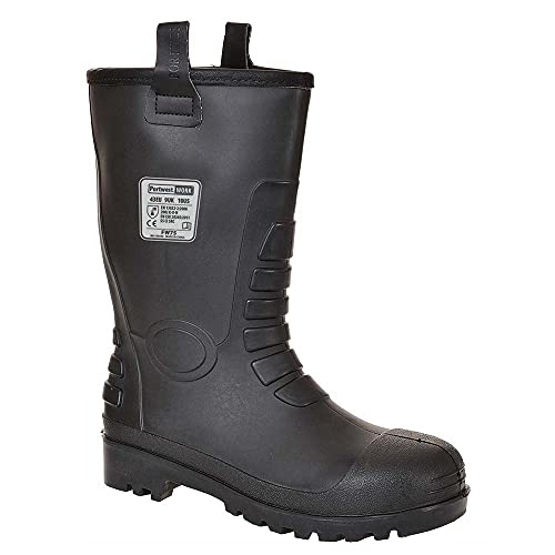 Portwest Neptune Rigger Sicherheitsstiefel S5 CI, Größe: 39, Farbe: Schwarz, FW75BKR39 von Portwest