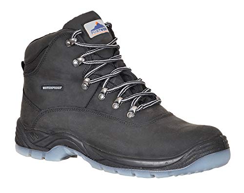Portwest Steelite All-Wetter Stiefel S3 WR, Größe: 45, Farbe: Schwarz, FW57BKR45 von Portwest
