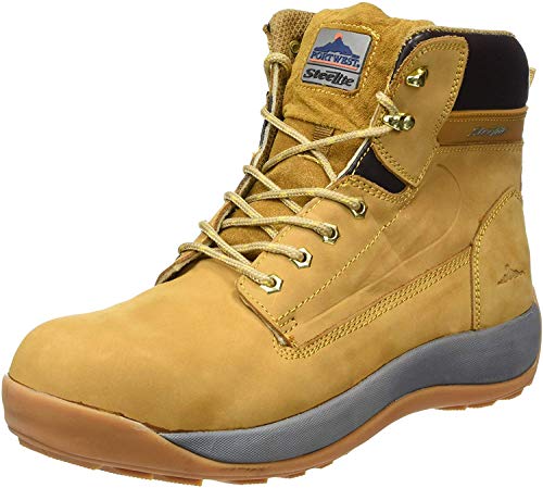 Portwest Steelite Constructo Nubuk Stiefel S3 HRO, Größe: 46, Farbe: Honig, FW32HOR46 von Portwest