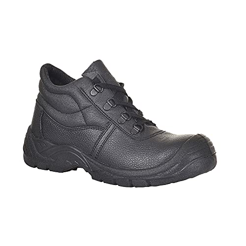 Portwest Steelite Protector Stiefel mit Überkappe S1P, Größe: 40, Farbe: Schwarz, FW09BKR40 von Portwest