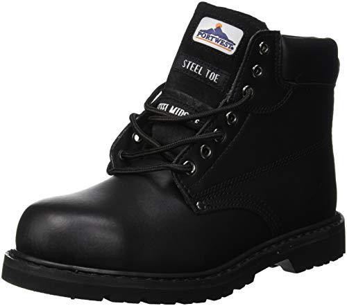Portwest Steelite Rahmengenähter Sicherheitschnürstiefel SBP HRO, Größe: 41, Farbe: Schwarz, FW16BKR41 von Portwest