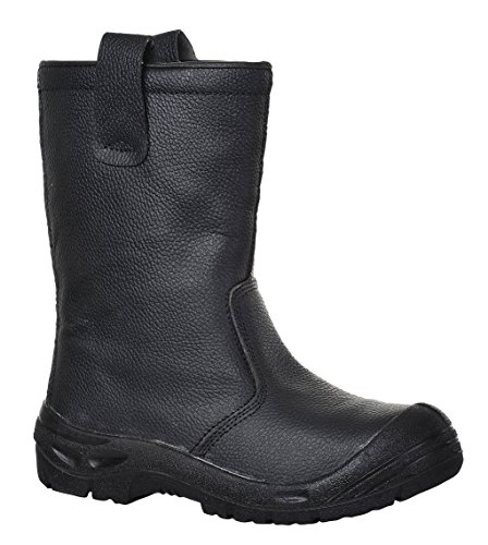 Portwest Steelite Rigger, Sicherheitsstiefel mit Überkappe S3 CI, Größe: 44, Farbe: Schwarz, FW29BKR44 von Portwest