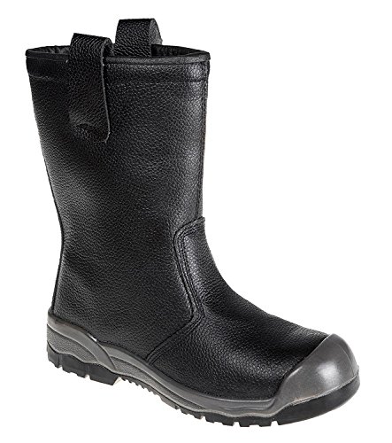Portwest Steelite Rigger Sicherheitsstiefel S1P CI(mit Überkappe) , Größe: 47, Farbe: Schwarz, FW13BKR47 von Portwest