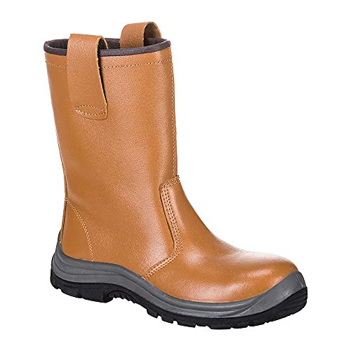 Portwest Steelite Rigger Stiefel S1P HRO (ungefüttert), Größe: 38, Farbe: Tan, FW06TAR38 von Portwest