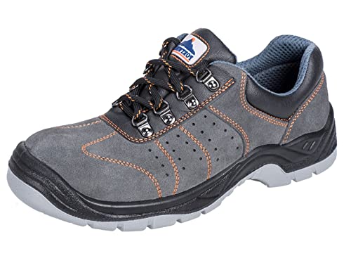 Portwest Steelite perforierter Trainer S1P, Größe: 37, Farbe: Grau, FW02GRR37 von Portwest