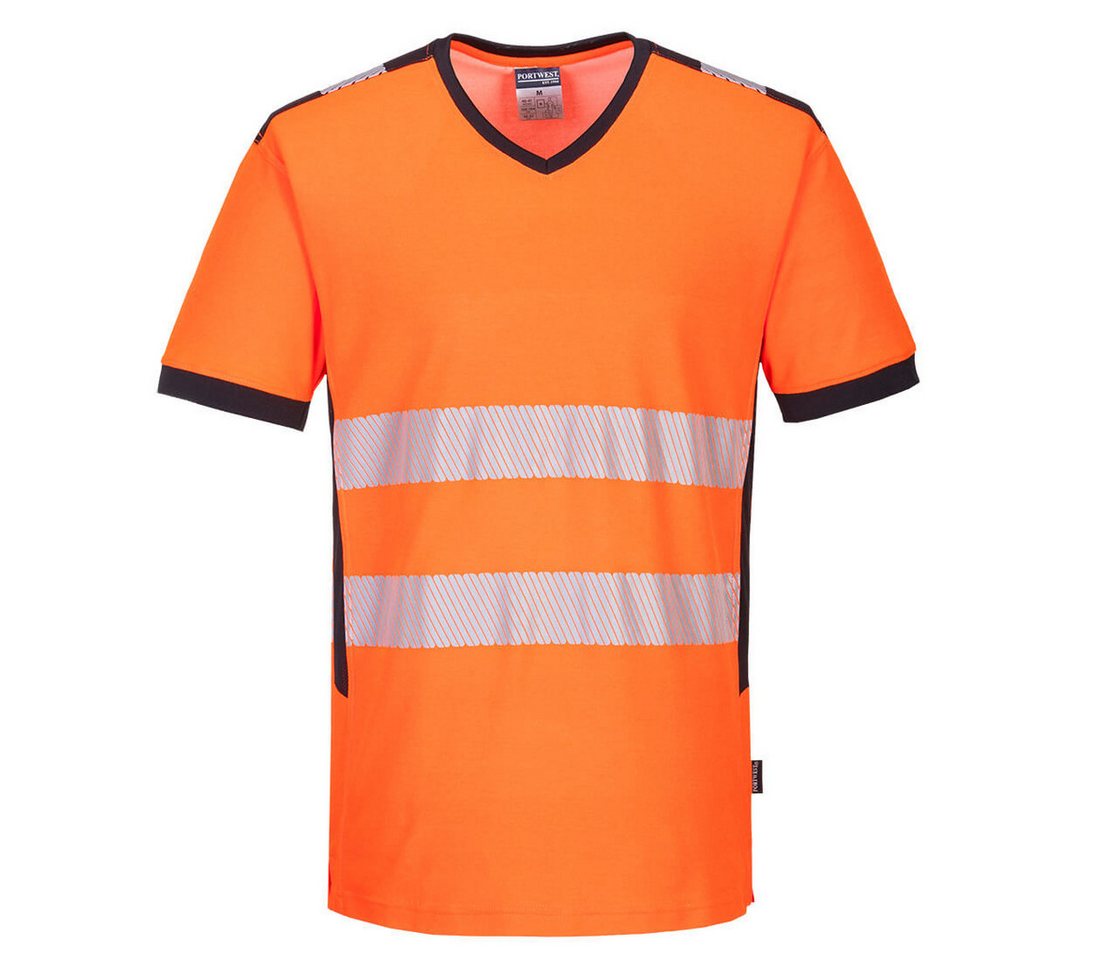 Portwest T-Shirt PW310 - PW3 Warnschutz-T-Shirt mit V-Ausschnitt und Mesh Einsatz von Portwest