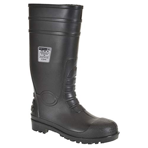 Portwest Total-Sicherheitsgummistiefel S5, Größe: 46, Farbe: Schwarz, FW95BKR46 von Portwest
