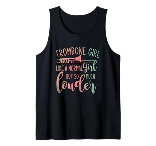 Mädchen Posaunist Geschenk Orchester Musik Posaune Tank Top von Posaunist Orchester Posaune Geschenk